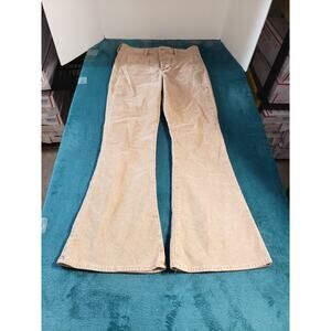 American Eagle Jeans Size 6 Womens Beige Stretch Corduroy High Rise Flared